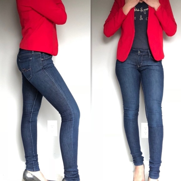 Sebastian McCall mid rise skinny jeans- dark wash- size 27 - Picture 2 of 8